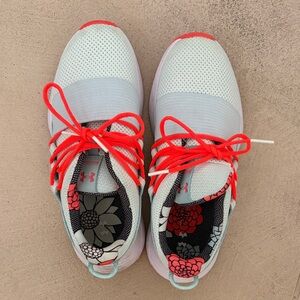 Under Armour Women's Athletic Shoes - White and Red Floral